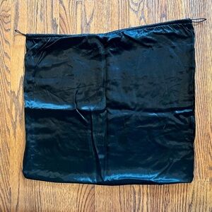Black Satin Drawstring Bag